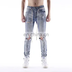 DiZNEW MANUFACTURES OF CHEAP SIDE PRINTING TRACK CLOTHES MEN JEANS thumbnail-2