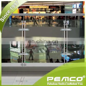 Air Port / Supermarket Use Balcony Glass Stainless Steel Railing Design thumbnail-1