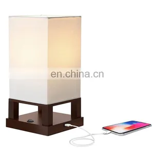 Hotel Desk Lamp Nordic Modern Domestic and Foreign Double USB Charging Bedside Customizable Lighting thumbnail-1