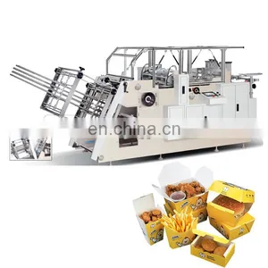 ZF800/1200 High Speed Automatic Biodegradable Hot Dog Box Paper Lunch Box Making Machine ,take Away Food Box Making Mac thumbnail-1