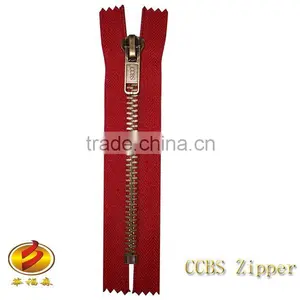 High Quality Y Teeth No.8 Fashion Close End Anti Brass Metal Zipper thumbnail-1