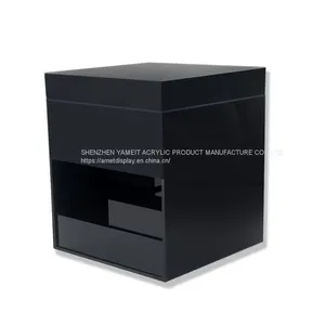 Cosmetics Display Box Mirror Surface Acrylic Perfume Display Stand With Fold thumbnail-1