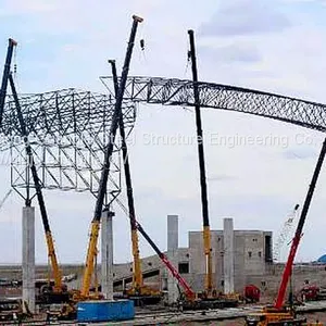 Prefab Steel Structure Space Frame Light Steel Coal Storage Grid Steel Structure thumbnail-3