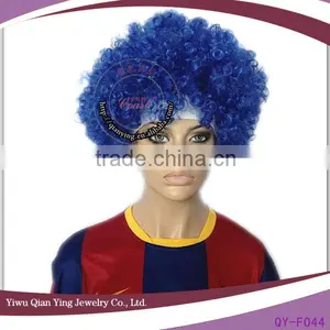 Cheap Dark Blue Afro Wig Headband thumbnail-1