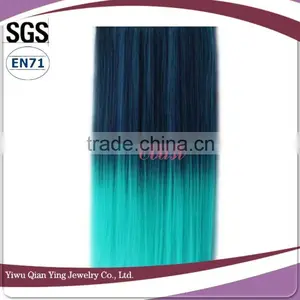 Long Beauty Straight Ombre Synthetic Hair Extension Clip in thumbnail-3
