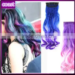 Cheap New Fashion Synthetic Tight Curly Ombre Hair Extension thumbnail-1