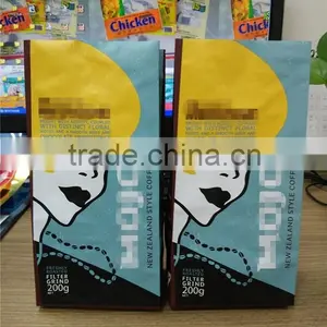 Side Gusset Plastic Lamination Foil Coffee Bags With De-gassing Valve thumbnail-1