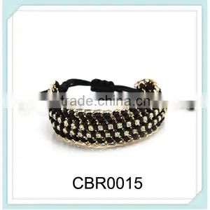 Gold Bangles and Diamond Designs Expandable Wire Bracelet thumbnail-1
