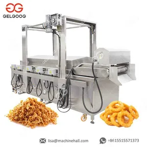 Industrial Corn Chips Fryer Machine Chin Chin Snack Onion Frying Machine thumbnail-1
