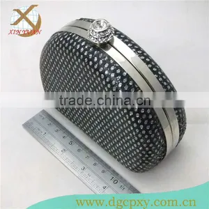 Fashion Crystal Sanp Head PU Clutch Bag thumbnail-1