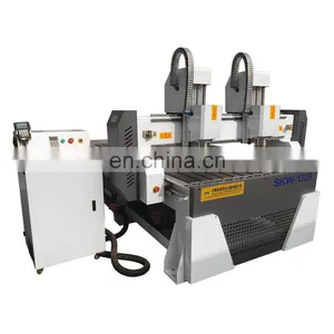 SENKE High Efficiency 3-Axis CNC Wood Fitting Cutting Machines With Double Heads thumbnail-3