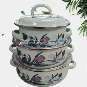 6pcs Vitreous Enamel Pot ENAMEL CASSEROLE thumbnail-3
