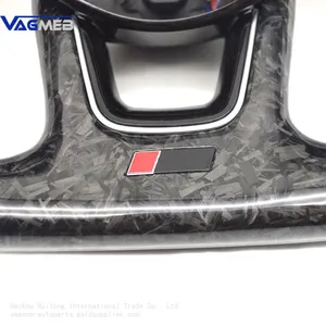 For Audi A4 B9 S4 RS4 Carbon Fiber Steering Wheel Red Line With Paddle Assembly Accessories thumbnail-3