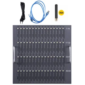 Low Price for 2025 Rare Product Good Selling 4G Lte Bulk SMS 64 Ports With 64 Sims Gsm Modem USB Interface Support AT Command Sim Bank Router With Sim thumbnail-1