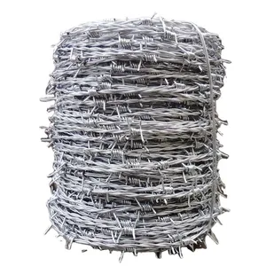 Iron Roll Fence Price Stainless Steel 316 Alambre Fencing De Espino/arame Farpado Hot Dipped Galvanized Barbed Wire thumbnail-2