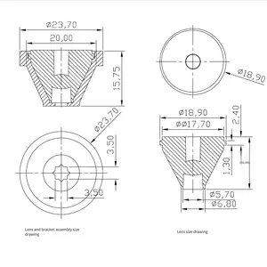 Led Flashlight Headlamp With a Lens Diameter of 23.7mm and a Beam Angle of 5 Degrees thumbnail-3