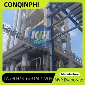 0.5-80 T/h Vacuum Skid-mounted Double-effect Wastewater Counterflow MVR Evaporator thumbnail-1