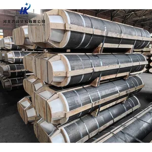 RP HP UHP Graphite Electrode 200‑600mm Diameter Complete With Nipples for Scrap Steel Melting EAF Furnace thumbnail-3
