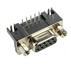 HARTING 09681537613 D-Sub Female Connector 9 Position Right Angle PCB Mount Through Hole Industrial Electronic Signal Connection thumbnail-2