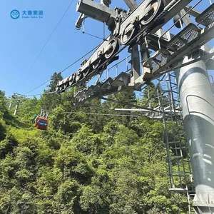 All-Weather Steel Outdoor Aerial Tramway for Commercial Use Year-Round Operation Heated Cabins Wind Resistance Reliable Harsh Dq Cableway thumbnail-2