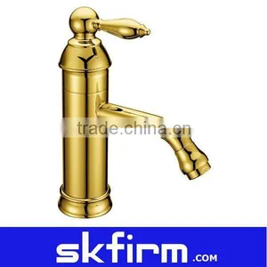 Gold Color Bathroom Mixer Faucet Tap Chrome Basin thumbnail-1