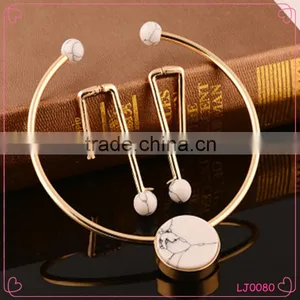 Fashion Jewelry Vintage Resin National Style Simple Women Necklace Set thumbnail-1