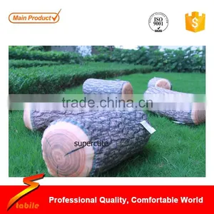 STABILE Soft Green Log Pillow Wood Grain Wood Throw Pillows thumbnail-1
