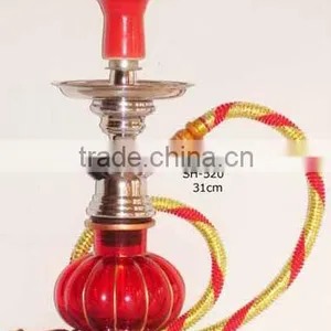 Red Glass & Metal Hukka thumbnail-1