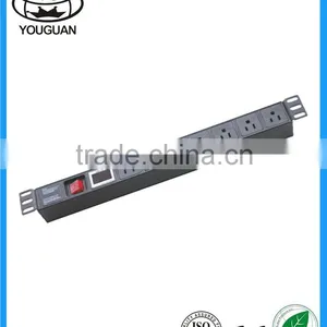 19''US Type 7 Ways PDU Socket With Switch and Current Voltmeter Show Control thumbnail-1