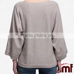 Crew Neck Cashmere Top,Long-Sleeve Bateau-Neck Cashmere Top thumbnail-2
