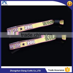 Professional Factory Direct Sale Custom Festival Fabric Woven Wristbands thumbnail-1