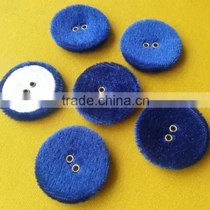 Blue Color Fabric Covered Button With Eyes -F1513 thumbnail-3