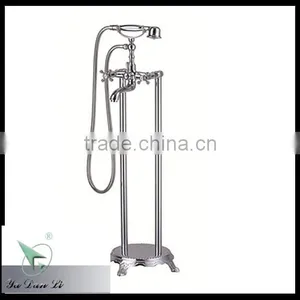 Italian Style Modern Design Brass Bath Filler Floor Mounted Bathtub Faucet thumbnail-2
