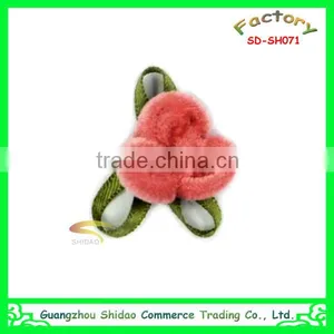 Pearl Center Downy Flower With Green Leaves for DIY thumbnail-1