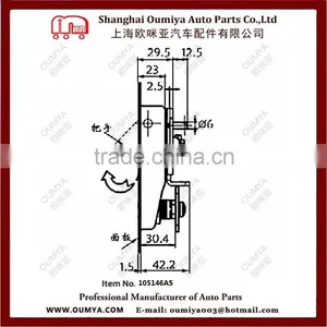Paddle Handles With Key Truck Toolbox Latches 105146AS thumbnail-3