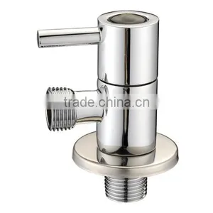 Brass Angle Valve, Round Shape, Polish and Chrome Finish, M1/2"-M1/2" thumbnail-1