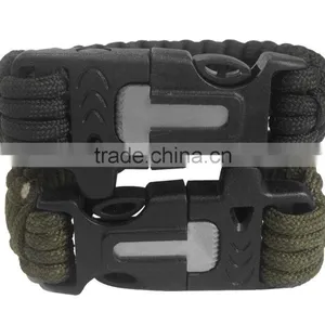 Paracord Survival Bracelet With Fire Starter and Whistle thumbnail-1