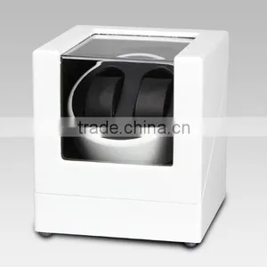 Custom Made Funky 2 Slot Glossy White Wooden Watch Winder thumbnail-2