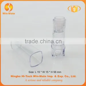 Hot Sale ! 5.4g Square Cap Plastic Transparent Lipstick Tube Packaging thumbnail-3