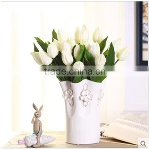 2016 Home Decoration White Glazed Gild Ceramic Flower Vase for Wedding Decor Supplier's Choice thumbnail-4