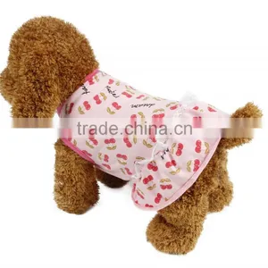 Cute Cherry Design High Quality Female Small Dog Clothes Made in China thumbnail-1