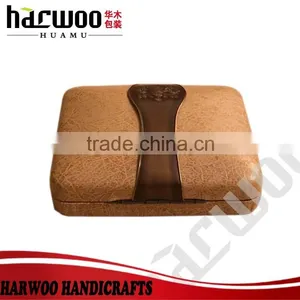 Leather Watch Box With Brown Belt,embossed Leather Watch Packaging thumbnail-1
