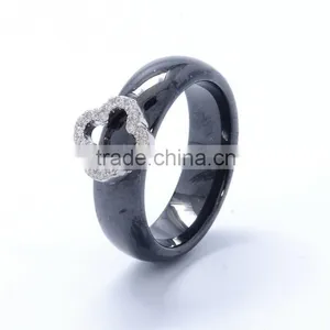 Best Products for Import New Hot Design Ceramic Zircon Ring Black Ring thumbnail-2