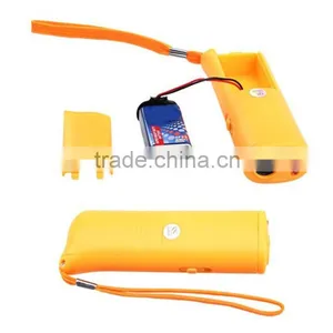 New 1PCS Dog Pet Ultrasonic Aggressive Dog Repeller Yellow Train Stop Barking Training Device LED Light thumbnail-1