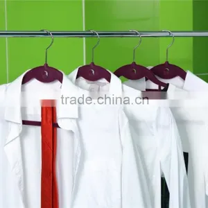 Velvet Flocked Clothes Hangers With Logo thumbnail-4