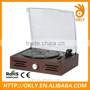 Vintage LP Record Player Turntable Stereo Phonograph FM Radio thumbnail-1