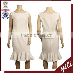 2016 New Style Plain Dyed White Color Ladies Office Skirt Suit,office Women Office Wrap Skirt Suit thumbnail-1