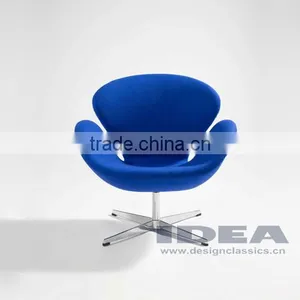 Replica Arne Jocabsen Swan Chair - Blue Fabric thumbnail-2