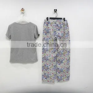 Leisure Coat Draw String Pants Grid Pajamas Women thumbnail-3