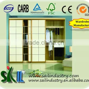 Bedroom Furniture Fashion Modern Style Wooden Sliding Door Wardrobe Deisgn Wardrobe Cabinet thumbnail-1